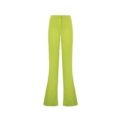 Green Polyester Jeans & Pant