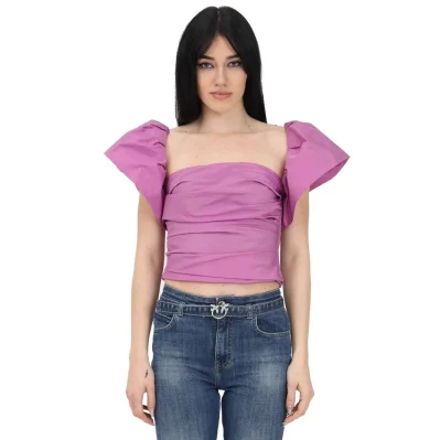 Pink Polyester Tops & T-Shirt