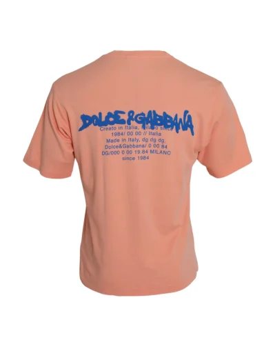 Coral Cotton Logo Print Short Sleeve T-shirt