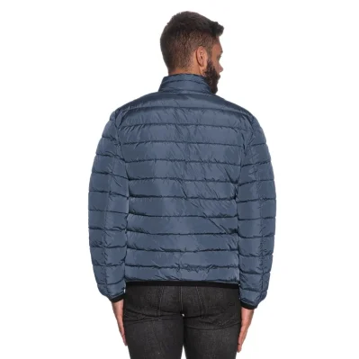Light Blue Nylon Men Jacket