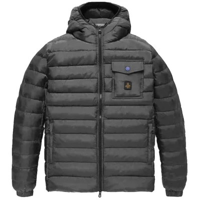 Gray Nylon Men's Down Jacket