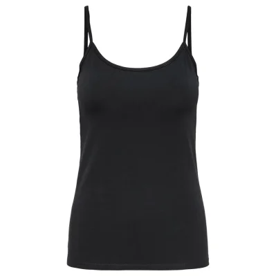 Black Cotton Tank Top