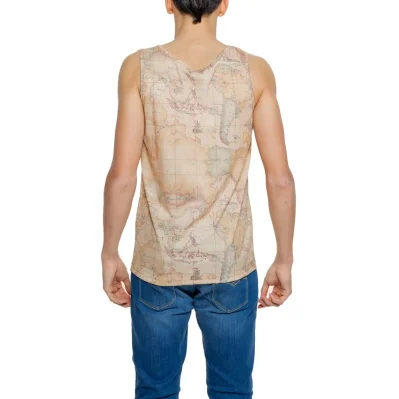 Beige Polyester Tank Top