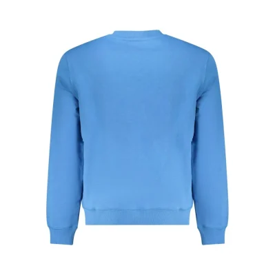Light Blue Cotton Men Sweater