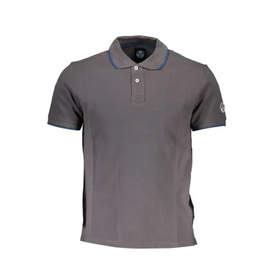 Gray Cotton Polo Shirt