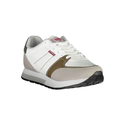 White Polyester Men Sneaker