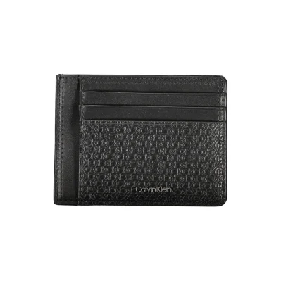 Sleek Black Leather Coin Purse with Card Holder