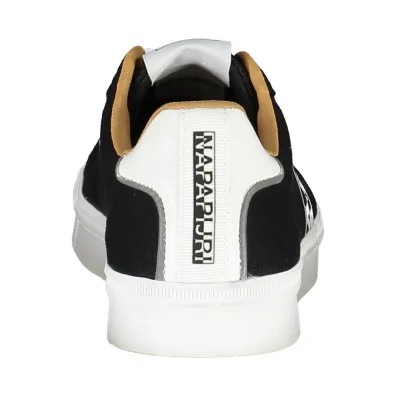 Black Polyester Men Sneaker