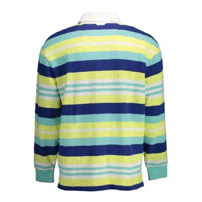 Yellow Cotton Men Polo Shirt