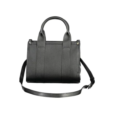 Black Polyethylene Women Handbag