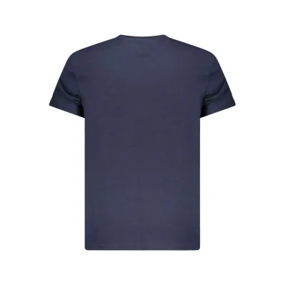 Blue Cotton Men T-Shirt