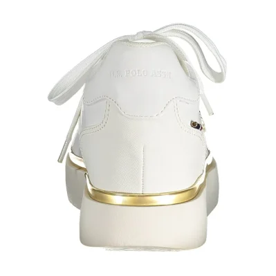 White Polyester Women Sneaker