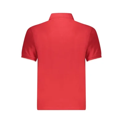 Red Cotton Men Polo Shirt
