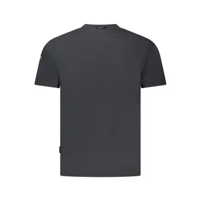 Black Cotton Men T-Shirt