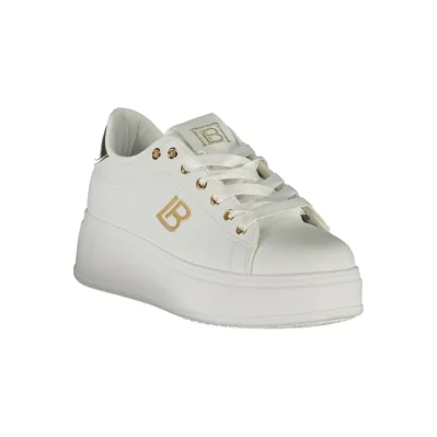 White Synthetic Women Sneaker