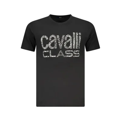Black Cotton Men T-Shirt