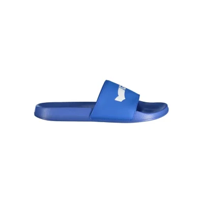 Blue Polyester Men Sandal