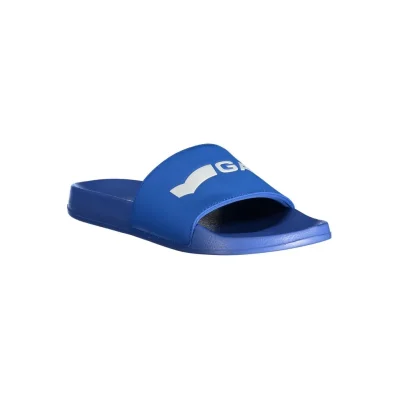 Blue Polyester Men Sandal