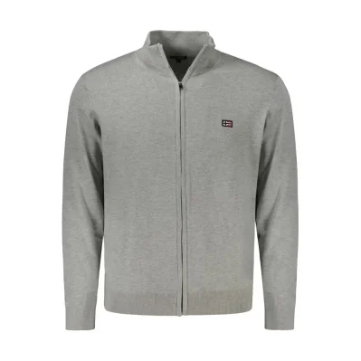 Brown Polyester Men Cardigan