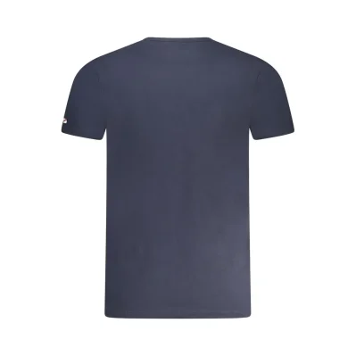 Blue Cotton Men T-Shirt