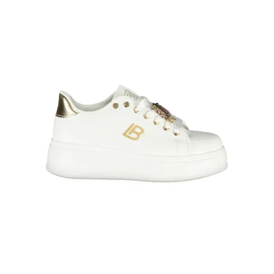 White Synthetic Women Sneaker