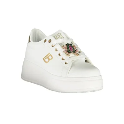 White Synthetic Women Sneaker
