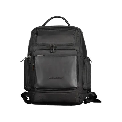 Black Recycled Polyethylene Men Backpack