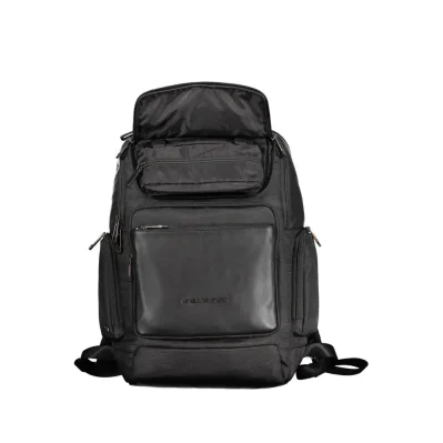Black Recycled Polyethylene Men Backpack