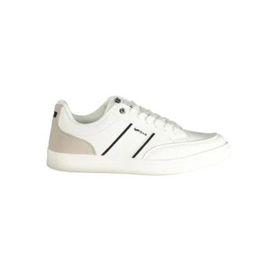 White Polyester Men Sneaker