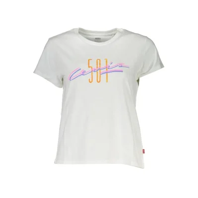 White Cotton Women T-Shirt
