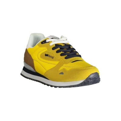 Yellow Polyester Men Sneaker