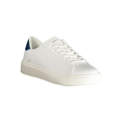 White Polyester Men Sneaker