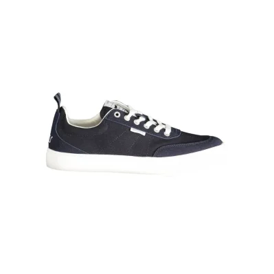 Blue Polyester Men Sneaker