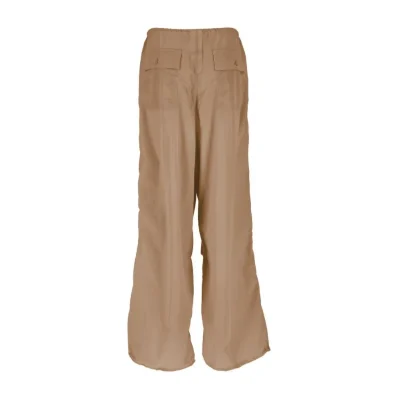 Brown Nylon Jeans & Pant