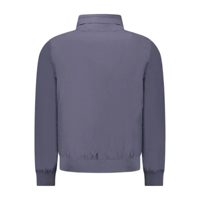 Blue Nylon Men Jacket