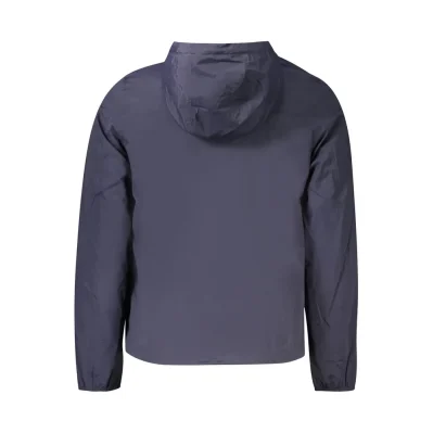 Blue Nylon Men Jacket
