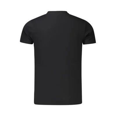 Black Cotton Men T-Shirt