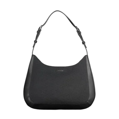 Black Polyester Handbag