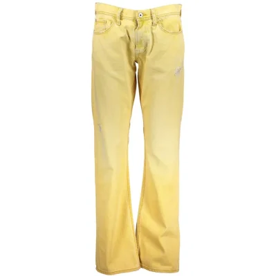 Yellow Cotton Jeans & Pant