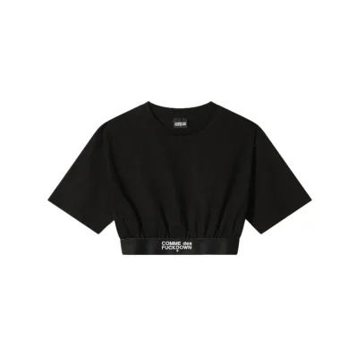 Black Cotton Women T-Shirt