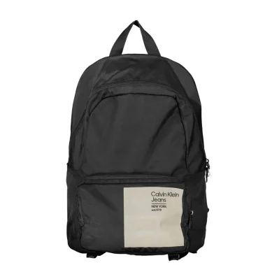 Black Polyester Backpack