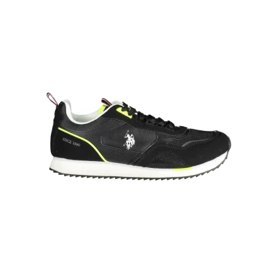 Black Polyester Sneaker