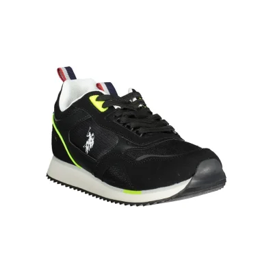 Black Polyester Sneaker