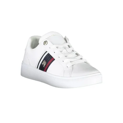 White Polyester Sneaker