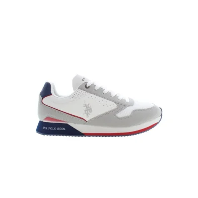 White Polyester Sneaker