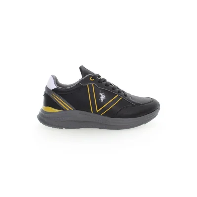 Black Polyester Sneaker