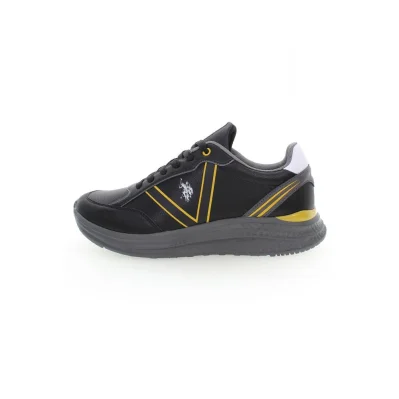 Black Polyester Sneaker
