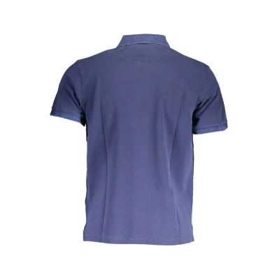 Blue Cotton Polo Shirt