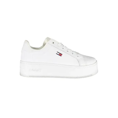 White Polyester Sneaker
