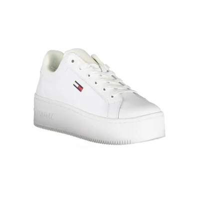 White Polyester Sneaker